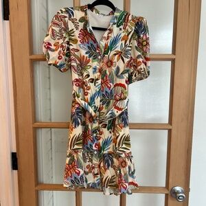 TCEC RUFFLE DRESS WITH BELT Size Small